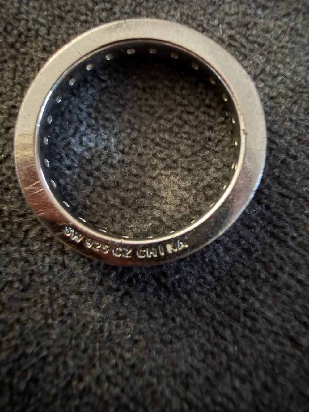 Sterling Silver Clear CZ Eternity Band - Women Jewelry